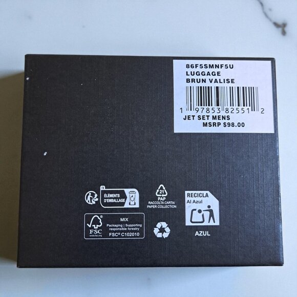 Michael Kors Tan/Brown Metallic MK Men's Slim Billfold Wallet NWT - Picture 8 of 8